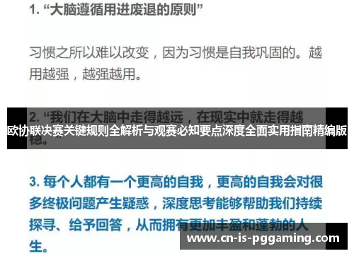 欧协联决赛关键规则全解析与观赛必知要点深度全面实用指南精编版 欧协联决赛关键规则全解析与观赛必知要点深度全面实用指南精编版